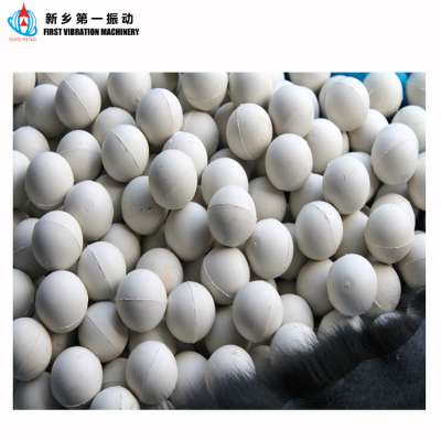 vibrating screen sieve cleaning white solid rubber ball